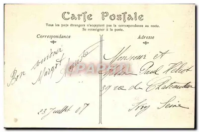 Vendôme — Loir przy Mostku Chevrille — H. Chartier, wydawca — Vendôme — Rewers