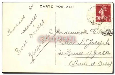 Romorantin (Loiret) — La Escuela — editor L. Lenormand, Orléans — Reverso