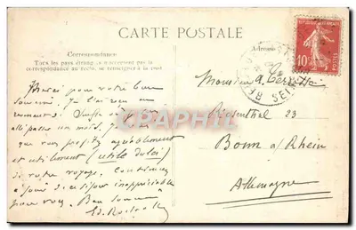 Statua « Quand Même ! » Mercié na Tuileries — Paryż — Wydawca E.P.D. nr 4552 — Rewers