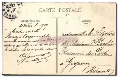 Paris - Praça do Châtelet - Pont du Change — editor G. P. Gira, n° 54 — Verso