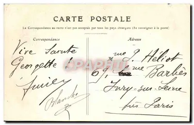 Montmédy — O Buste de Charles Buvignier — Edição Naudin, Longuyon — Verso