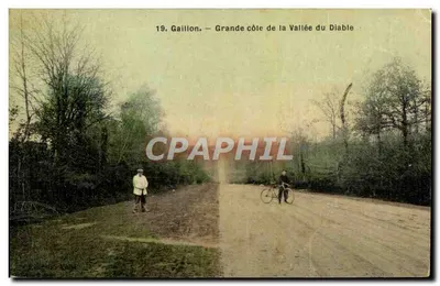 Bilhete postal antigo Gaillon Grande cote da Vallee do Diabo
