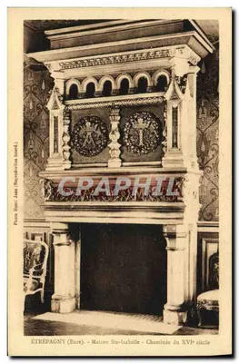 Étrépagny (Eure) - Casa Ste-Isabelle - Lareira do século XVI