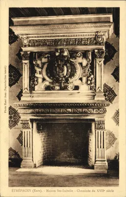 Étrépagny (Eure) - Casa Ste-Isabelle - Lareira do século XVII