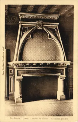 Étrépagny (Eure) - Casa Ste-Isabelle - Lareira gótica