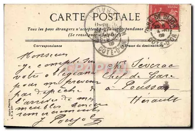 Dijon — Pomnik Carnota — L.V. & Cie, n° 438 — Rewers