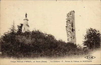 Ruínas do Castelo de Montrond — Clínica Médica de Arguel, por Beure (Doubs)