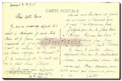 Besançon-les-Bains — Porte battante et Square Bouchoit — Braun & Cie, Imp. Belfaux-Dornach — Verso