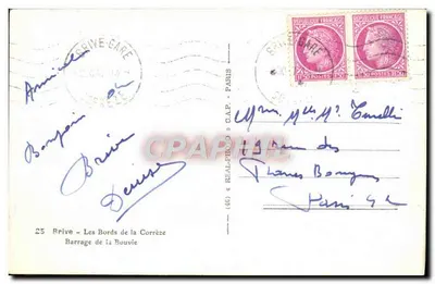 Zamknięcie Bouvie — Brive — Brzegi Corrèze — wydawca C.A.P. — Rewers