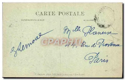 La Cotinière — Un Angolo del Porto — F. Braun, fot. 34r. 30 — Royan (Charente-Inférieure) — Verso