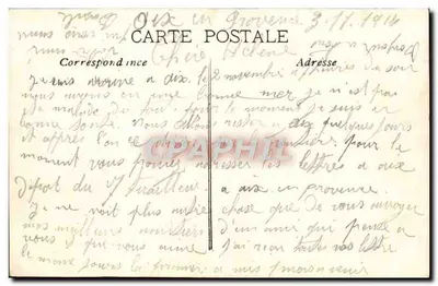 Aix-en-Provence — Casa de Militares Miollis — Cour Interna — Coleção C Martinet — Verso