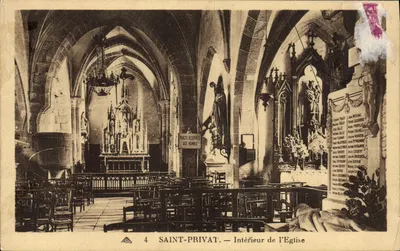 Saint-Privat — Interior da Igreja — ABE, n°4