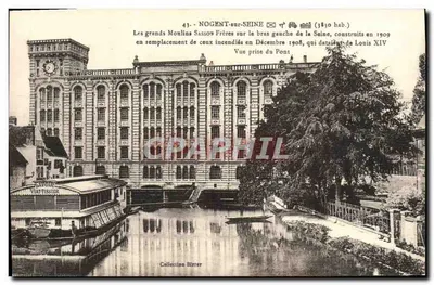 NOGENT-sur-SEINE — Os grandes Moinhos SASSOY Irmãos no braço esquerdo da Sena — editor VIAT-TISSIER, n°41