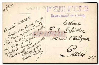 Etrepilly — Fanteria coperta dietro sacchi — E.P.D. — Verso
