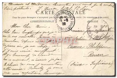 Mulher idosa antiga — Bourbonnaise — Edição Perrin — Verso
