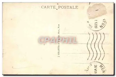 Menton - Vista generale - Vista scattata da Garavan - J. Gilletta, Nîmes — Verso