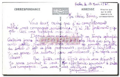 Antibes — Ansicht der Stadt und der Alpenkette — Adia — Rückseite