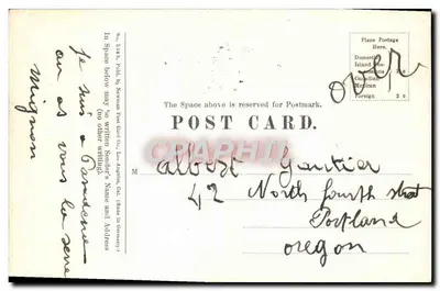 La Casa Grande, Pasadena, Kal. — wizja zakładu hotelowego — Newman Post Card Co. — Rewers