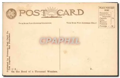 Horse Shoe Curve, Mt. Lowe, California — Newman Post Card Co. — C8 — Rewers