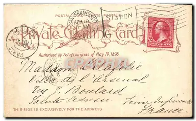 Misja Bells of San Gabriel, Kalifornia — Wydawca: Edouard H. Mitchell, nr 68 — Rewers