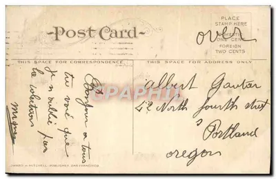 Widok w dół Georgia Street, Vallejo, Kalifornia — wydawca Ward H. Mitchell, n° 572 — Rewers