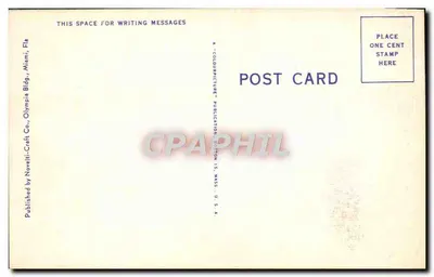 Widok na południe z 43. ulicy, Miami Beach, Floryda — Olympia Bldg. Publication, Boston, Mass. U.S.A. n°246 — Rewers