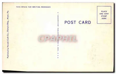 Jedna z pięknych ulic krajobrazowych Floridy — F-59 — wydane przez Novelti-Craft Co., Miami, Fla. — Rewers
