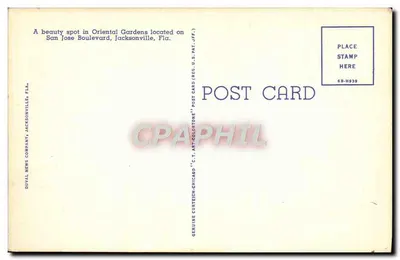 Orientalne Ogrody — Jacksonville, Floryda — Dival News Company, Chicago — Rewers