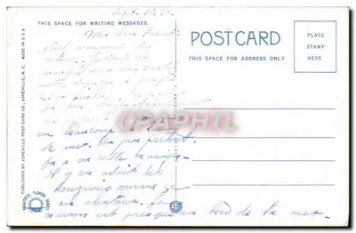 Résidence de Walter C. Hardesty, Rio Vista — Halifax, près de Daytona Beach, Floride — éditeur Beautiful Florida Scapes, n° D-80 — Verso