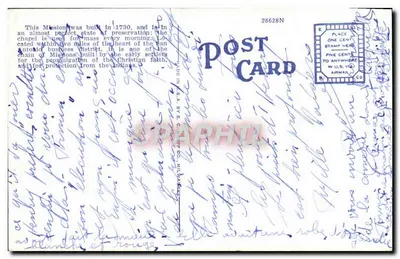 Misja Concepcion de Purisima — pierwsza misja w San Antonio, Texas — wydane przez H. L. Sumnerville — Rewers