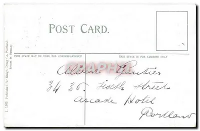 Célilo Falls, Oregon — widok na elektrownię — wydawca Knight Drug Co. Portland, nr 1188 — Rewers