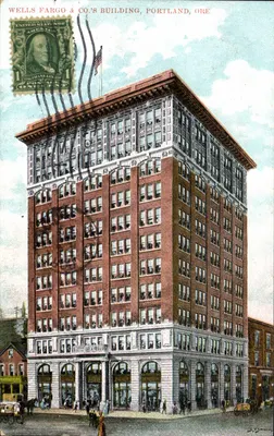 Edifício da Wells Fargo & Co., Portland, Ore — editor I. 1150, impresso na Alemanha