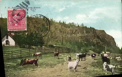 Cena de fazenda do Oregon — scène de ferme — editor desconhecido, n° 16