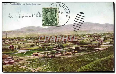 Pocatello, Idaho — sobre a linha Oregon Short Line — editor Gray News Co., Salt Lake City, Utah, n° 625