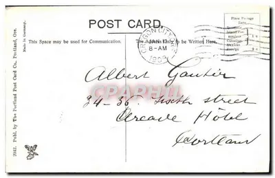 Pole hopowe w Oregon City — Oregon — Wyd. przez The Portland Post Card Co. — Rewers