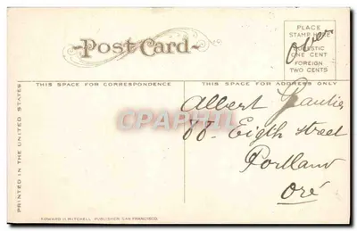 Widok wzdłuż rzeki Blackfoot, blisko Missoula, Montana — seria 1130 — wydawca Edward H. Mitchell, San Francisco — Rewers