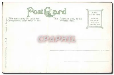 Ashland Ave. Igreja Batista — Toledo, Ohio — Souvenir Post Card Co. New York — Verso