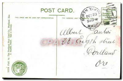 Plac i N.P.R.R. Depozyt — North Yakima, Washington — The Portland Post Card Co. — Rewers