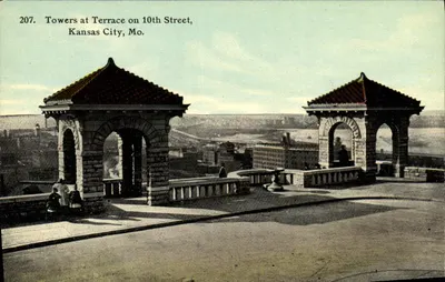 Torres na Terrasse na 10th Street, Kansas City, Mo. — Editor Elite Post Card Co., n° 207