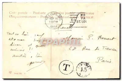 Exposição da Louisiana 1904 — Estátuas sobre as cachoeiras — série 324 — Verso