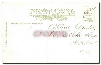 Cedar St. Bridge across Rattlesnake — détruit par inondation — A. D. Price, Missoula, Mont. n° D 3162 — Verso
