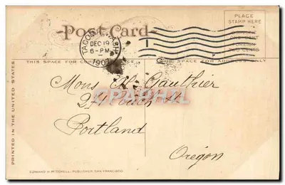 High School, Tacoma, Washington — wydawca Edward H. Mitchell, San Francisco, nr 743 — Rewers
