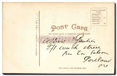 Main Street, Vancouver, Wash. — vista urbana com a Citizens Bank — editor Portland, Oreg. N° 1011 — Verso