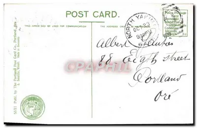 Painted Rocks and Cyphon, NORTH YAKIMA, Washington — Portland Post Card Co. n° 5521 — Verso