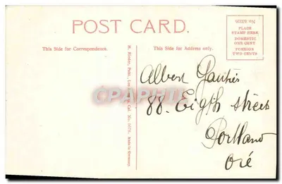 Vue do Spokane River, abaixo de Spokane, Wash. — M. Ridder, Publ., Los Angeles, Cal. — No. 63220 — Verso
