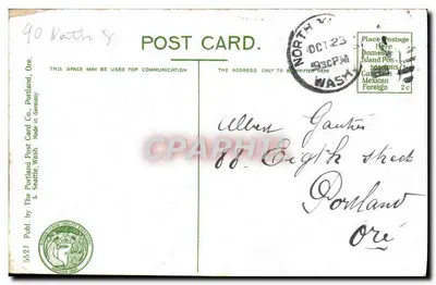 Yakima Avenue, patrząc na zachód, NORTH YAKIMA, Washington — The Portland Post Card Co. & Seattle, Wash. — Rewers