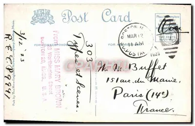 Hospital Peter Bent Brigham — Boston, Mass. — Pub. by The New England News Company, n° 934 — Verso