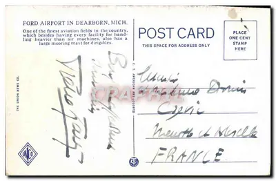 Ford Airport i maszt kotwienny, Detroit, Michigan — The Union News Co. n° 105349 — Rewers