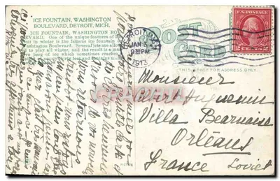 Ijsfontein — Washington Boulevard — Detroit, Mich. — Achterkant