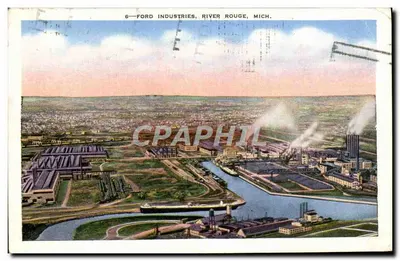 Ford Industries, River Rouge, Mich. — vista aérea industrial — editor United News Co. n°6